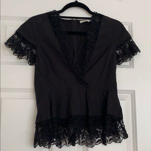 A.L.C. Lace Trim Top size 4 small
